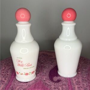 Vintage Avon Milkglass Bottles